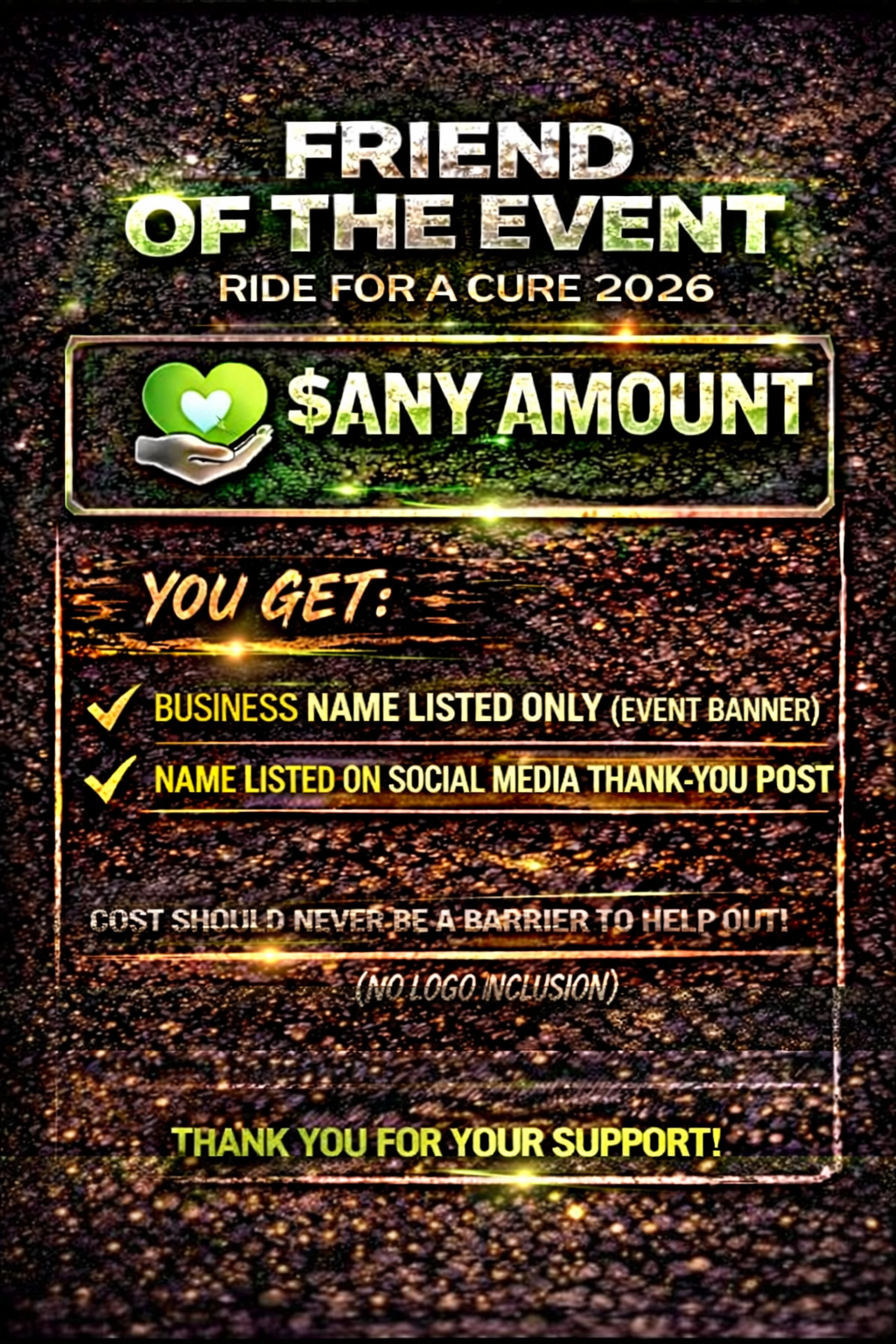 Friend of the Event Sponsorship - Ride for a Cure 2026