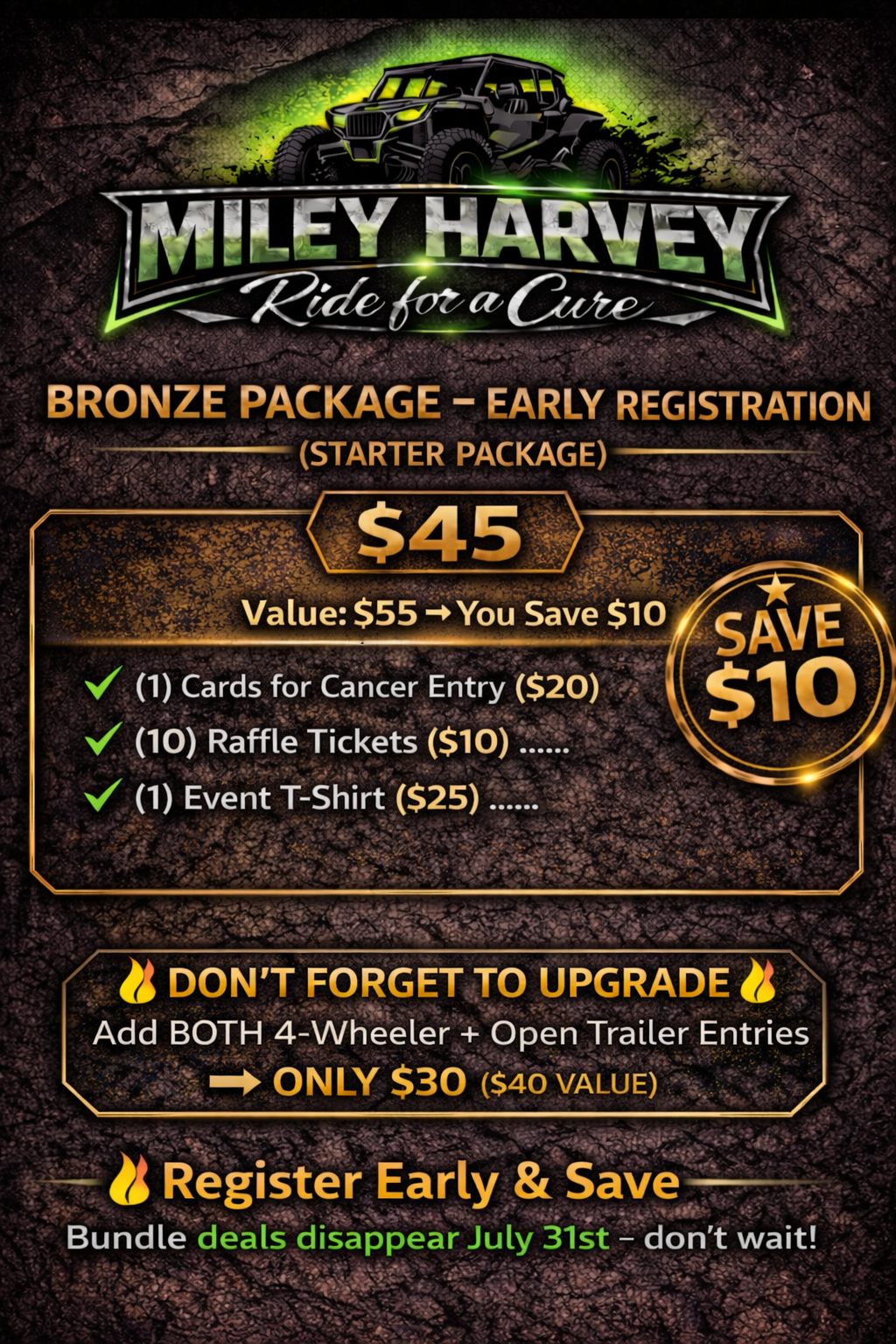 Bronze Registration Package - Ride for a Cure 2026 *LIMITED TIME*